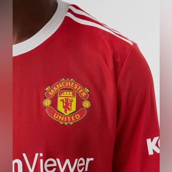 ⚽️🇬🇧NWT Adidas 2021-2022 Manchester United Home Shirt, Size L - Picture 4 of 9